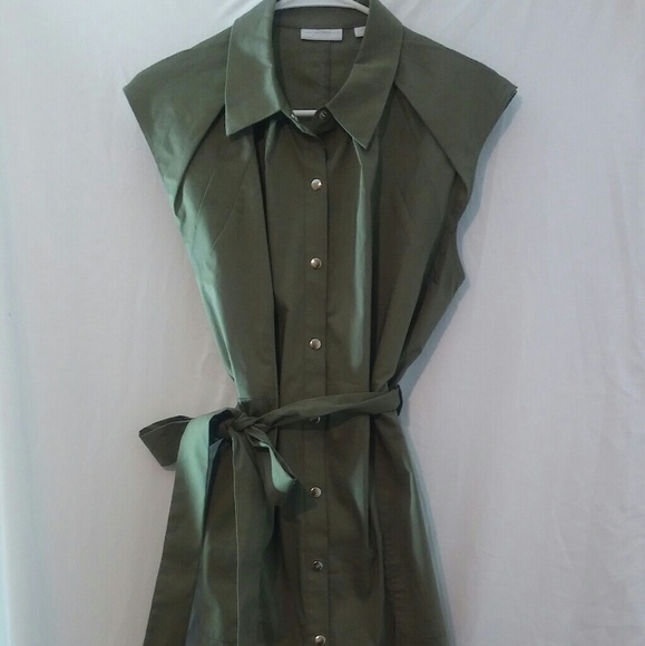 NY & Co. Midi Button Up Sheath Dress Sz L - Picture 5 of 6